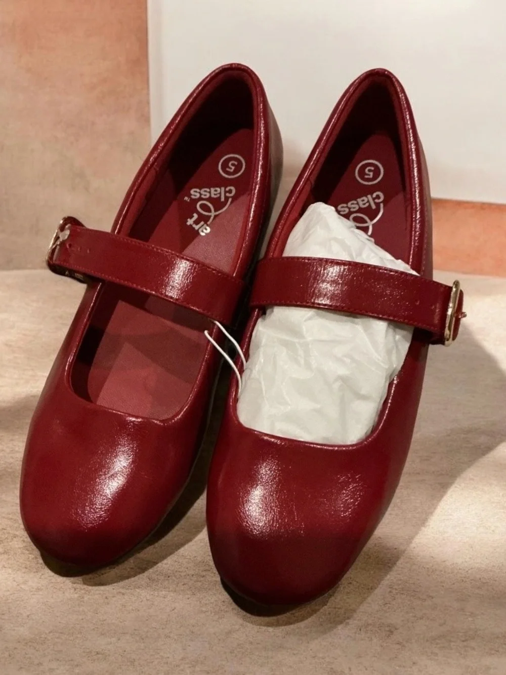 Buy one get one 50% off Faux Leather, Cushioned Insole, Textured Outsole